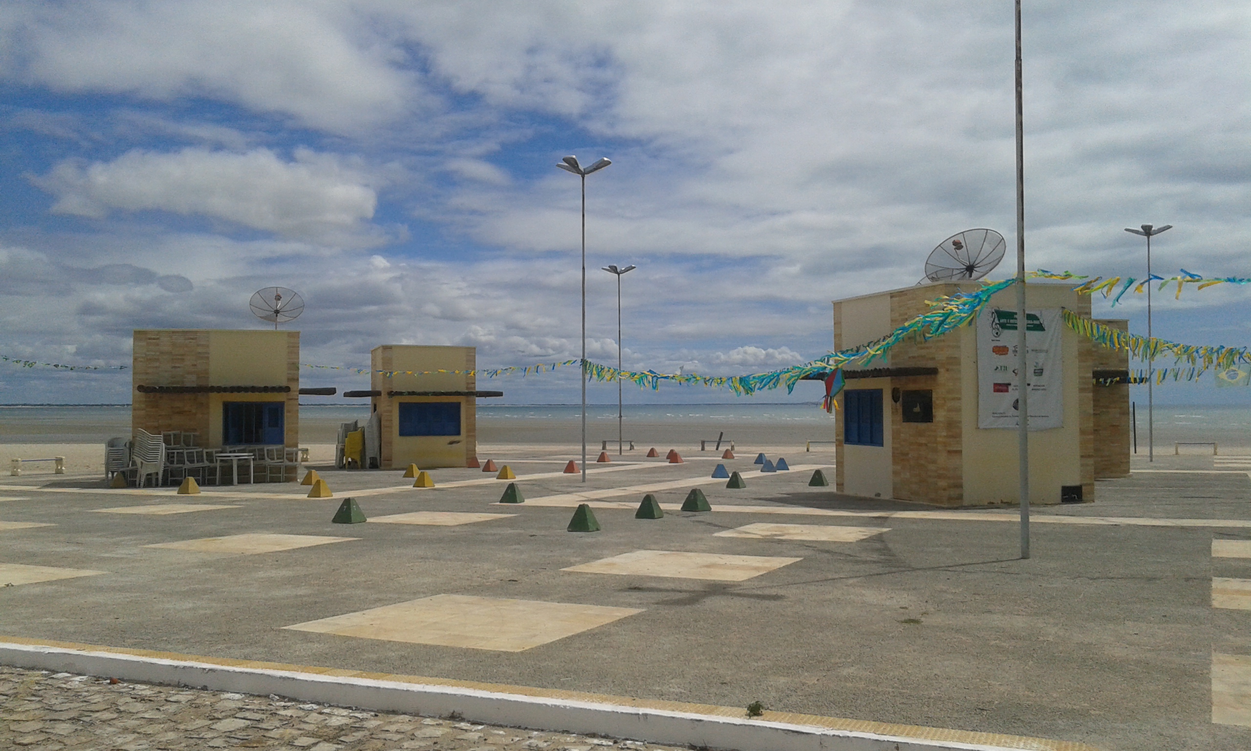 La place d’événements  à la plage d'Upanema à Areia Branca. (Crédit photo: Fabio Santana).