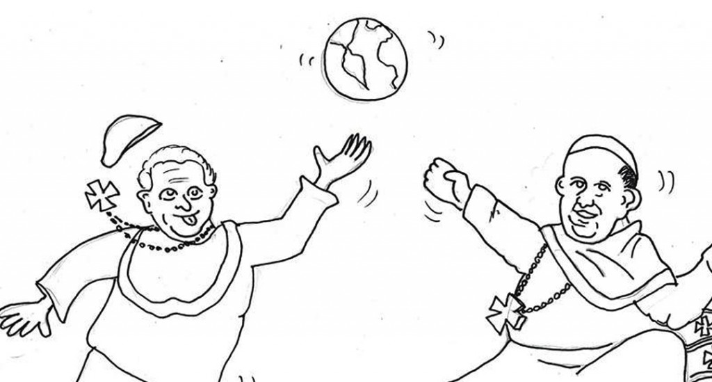 Article : Dessin du jour : quand deux papes s&rsquo;amusent…